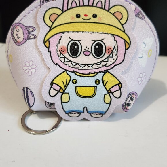 Labubu Mini Pouch Keychain Purple NEW - Picture 1 of 4